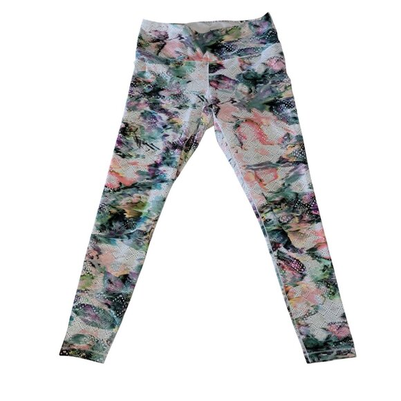 Prana Womens Printed Leggings M Recycled Polyester & Elastane Blend - Picture 1 of 5